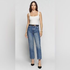 Reformation Cynthia High Rise Straight Cropped Jeans